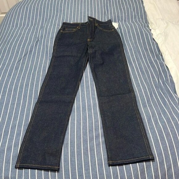 NWT Khaite Victoria Dark Blue Jeans Sz 26 - Picture 1 of 5